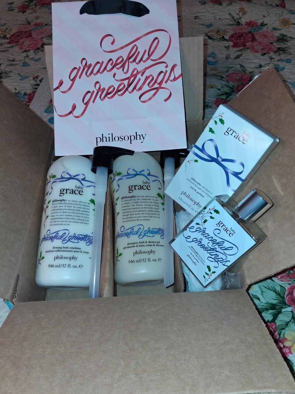 philosophy baby grace "Graceful Greetings" Lotion Body&Hair Care Fragrance Set